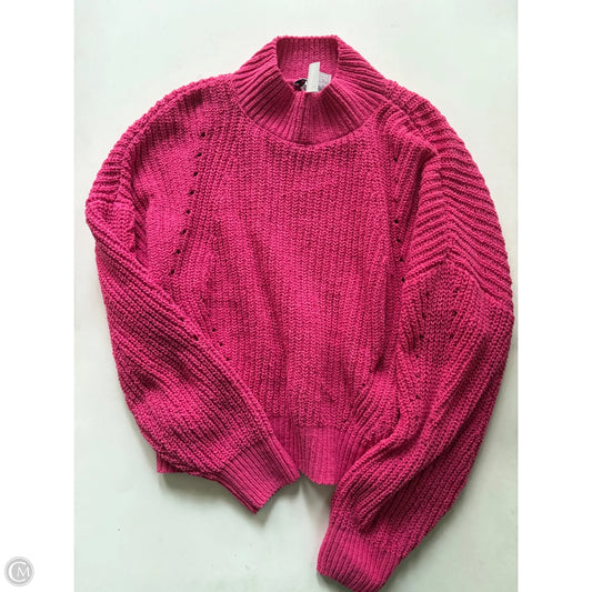 Sweater By Freshman In Pink, Size: L