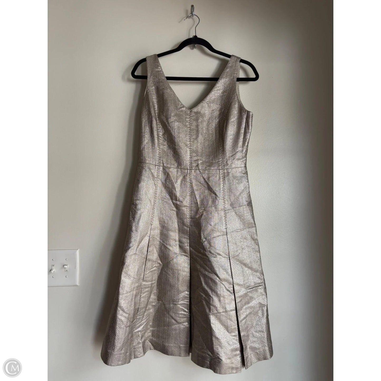 Dress Designer By Lafayette 148 In Gold, Size: S