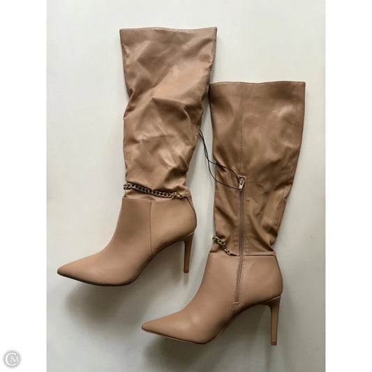 Boots Knee Heels By Express In Tan, Size: 10