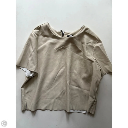 Top Short Sleeve By Steve Madden In Cream, Size: L