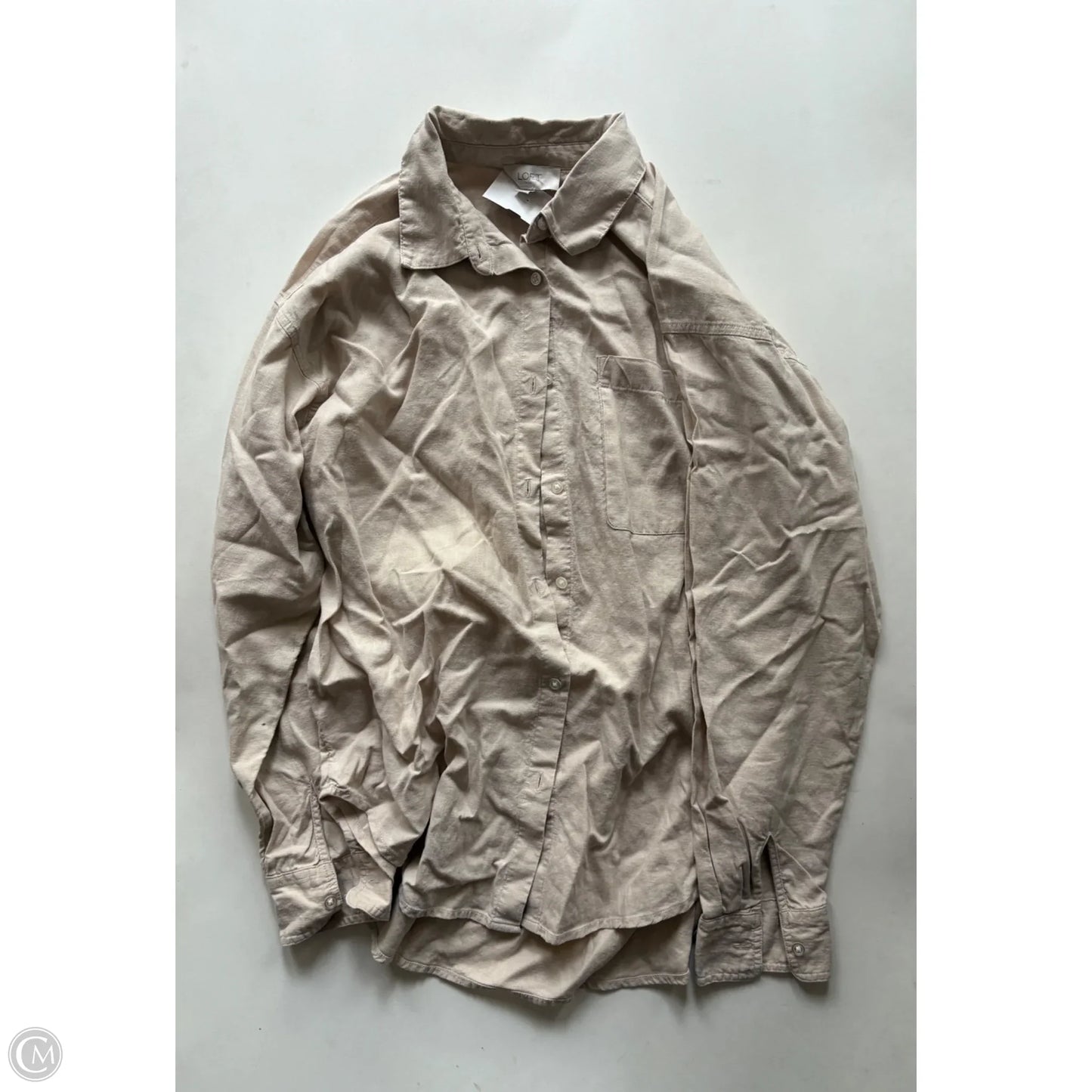 Top Long Sleeve By Loft In Cream, Size: S