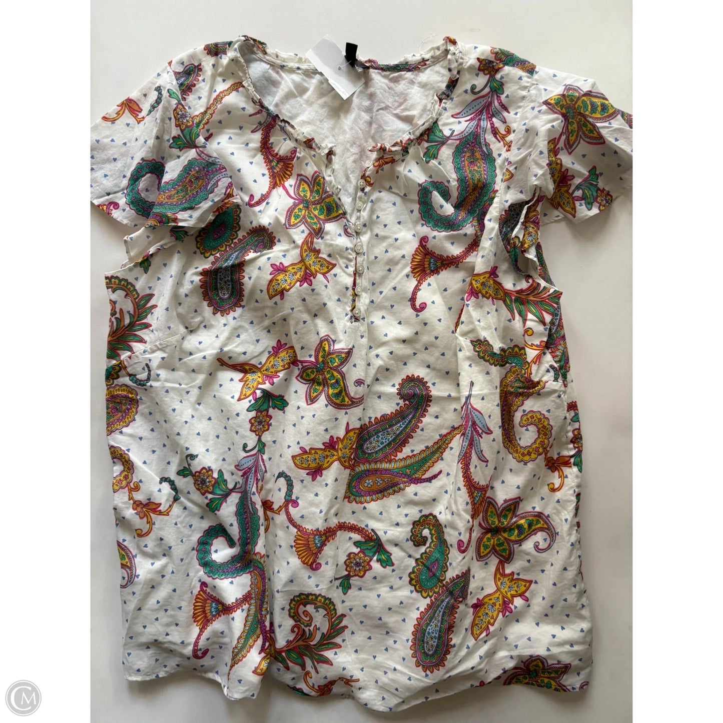 Blouse Short Sleeve By Talbots In Multi-colored, Size: 2x