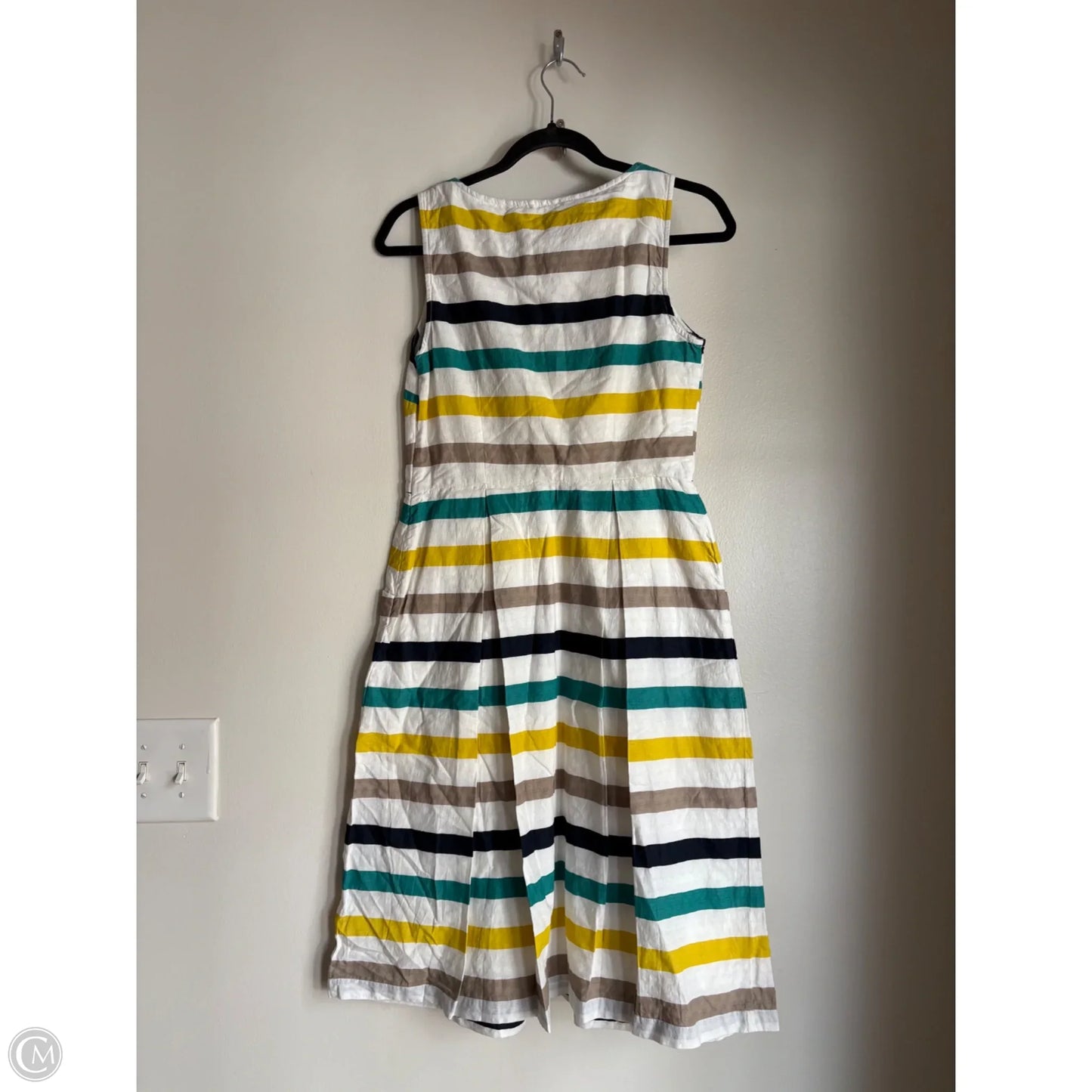 Dress Casual Midi By Maine In Striped Pattern, Size: M