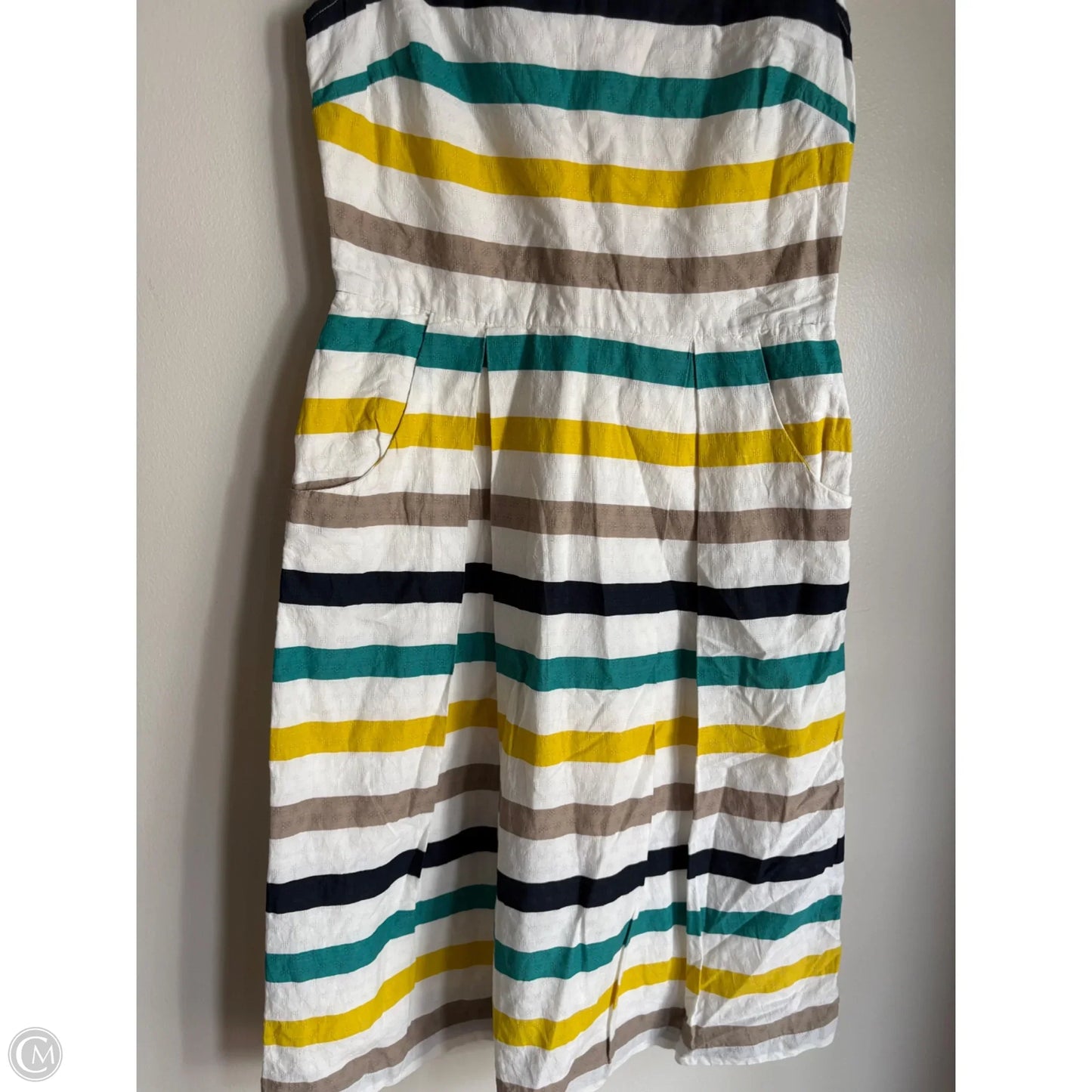 Dress Casual Midi By Maine In Striped Pattern, Size: M
