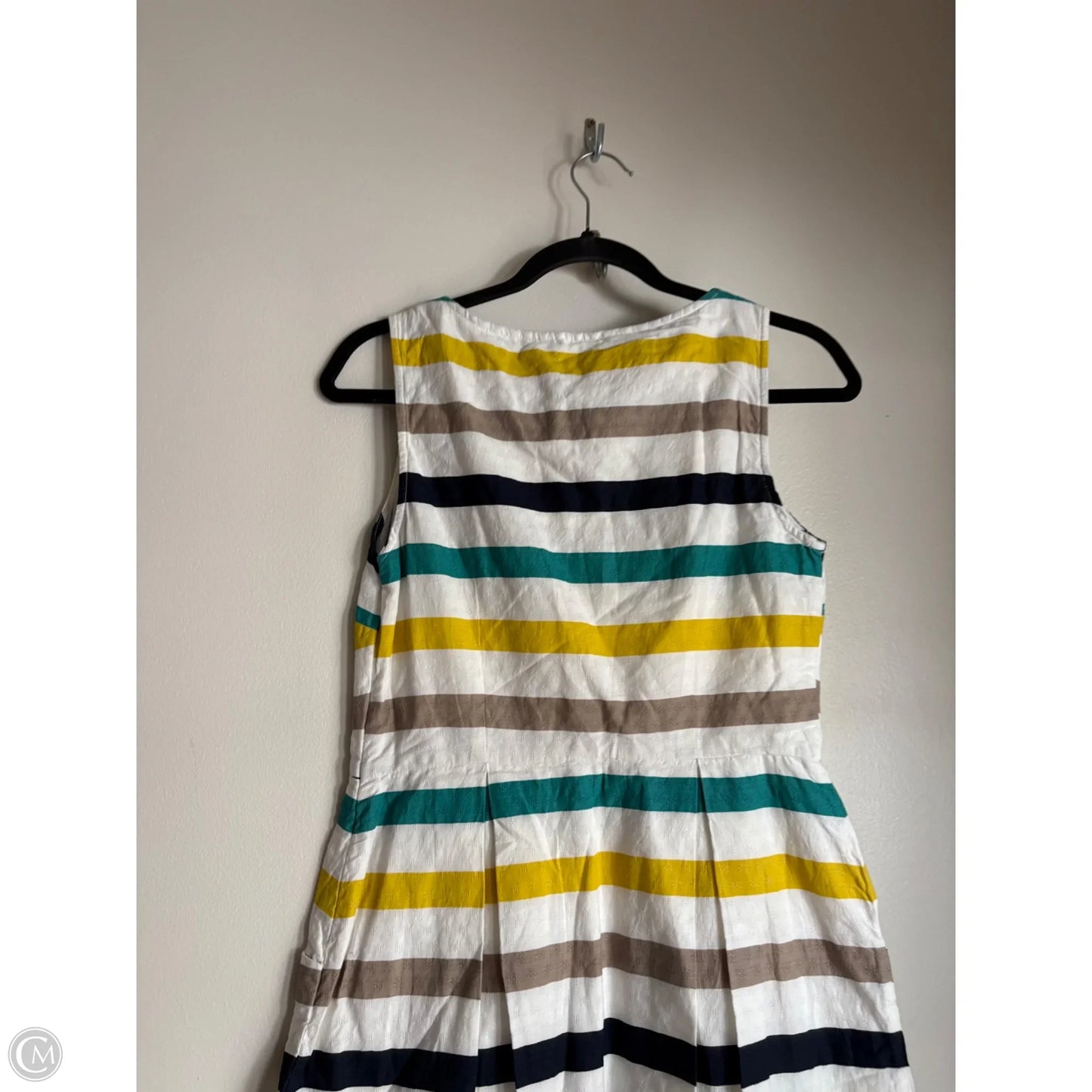Dress Casual Midi By Maine In Striped Pattern, Size: M
