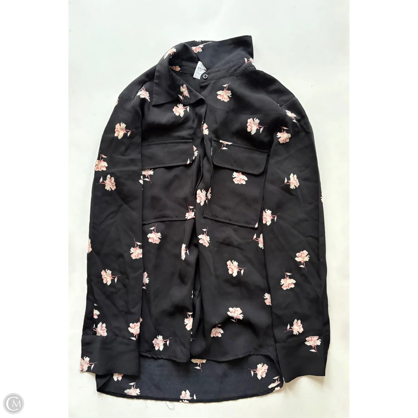 Blouse Long Sleeve By Elodie In Black, Size: S