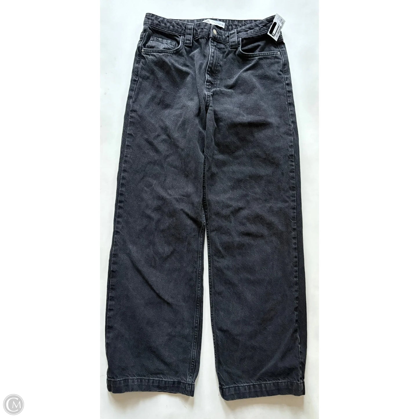 Jeans Straight By Zara In Black, Size: 6