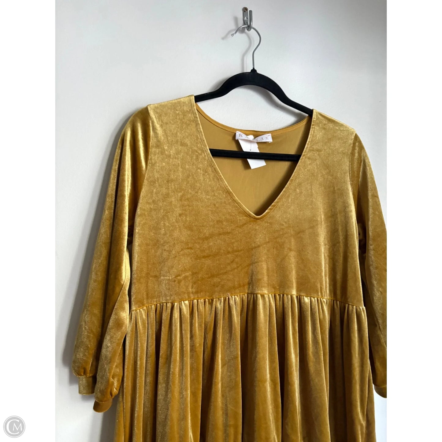Dress Casual Midi By Karlie In Gold, Size: S