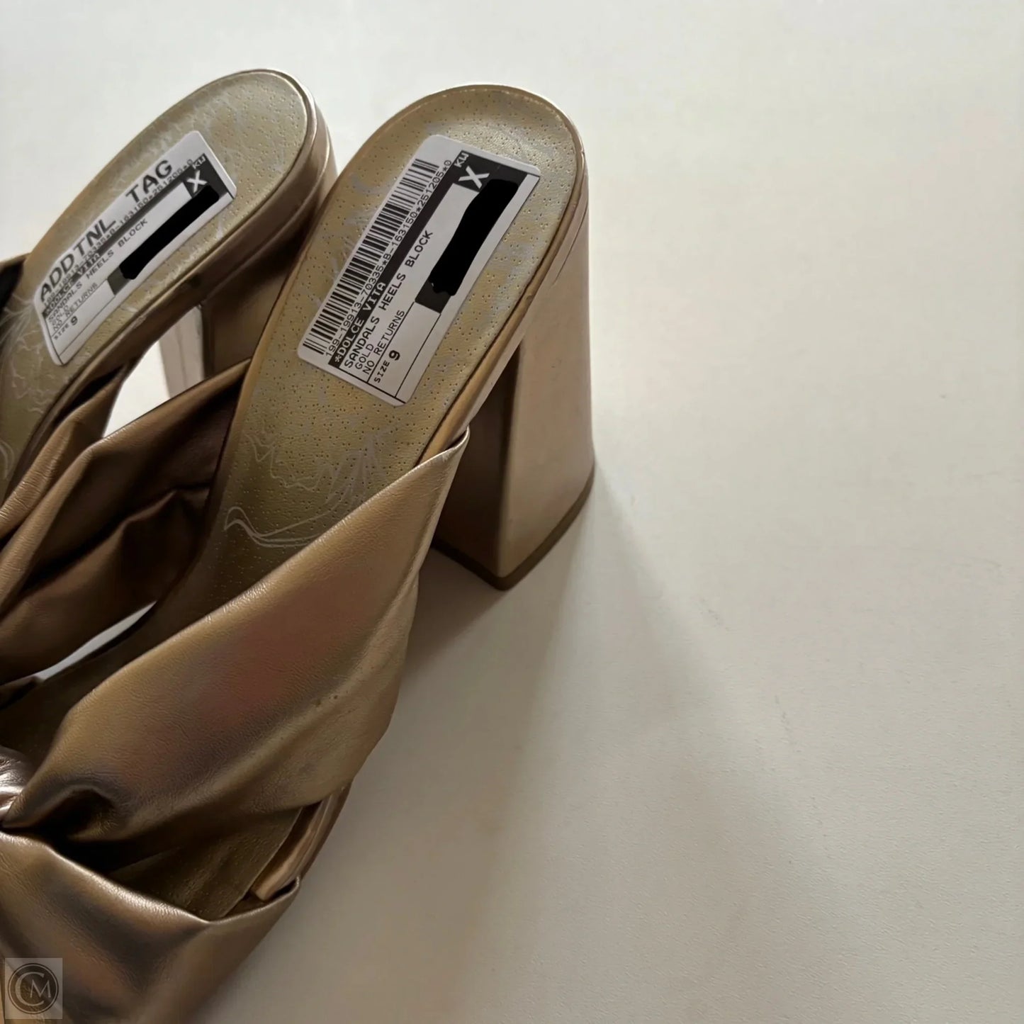 Sandals Heels Block By Dolce Vita In Gold, Size: 9