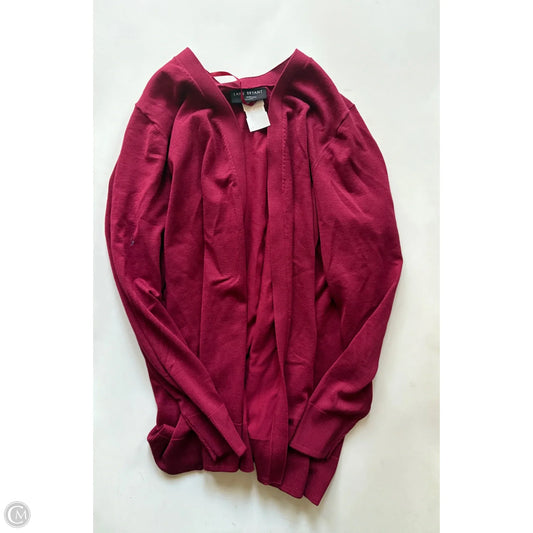 Sweater Cardigan By Lane Bryant In Maroon, Size: 1x