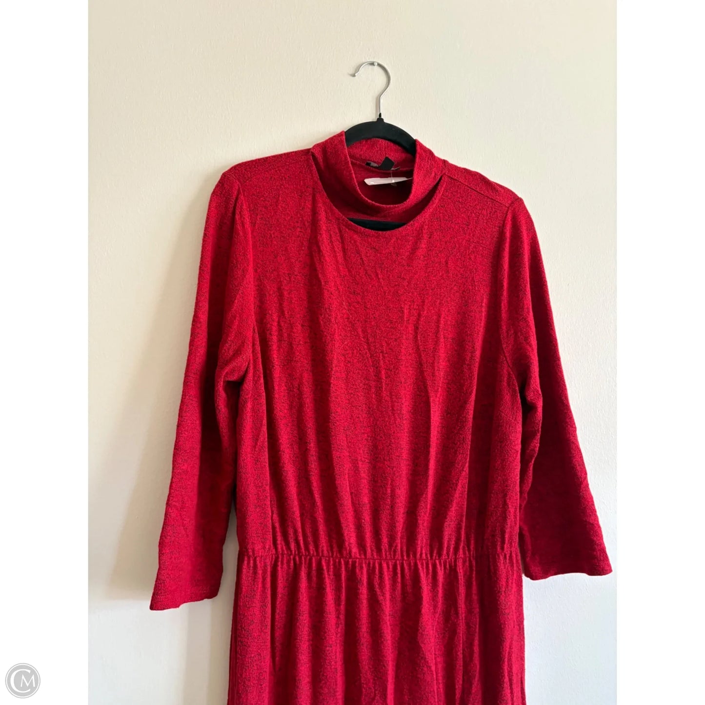 Dress Casual Midi By Lane Bryant In Red, Size: L