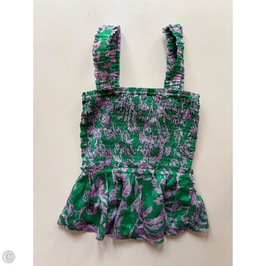 Tank Top Designer By Lilly Pulitzer In Green & Purple, Size: Xs