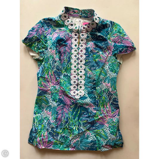 Top Short Sleeve Designer By Lilly Pulitzer In Multi-colored, Size: 4