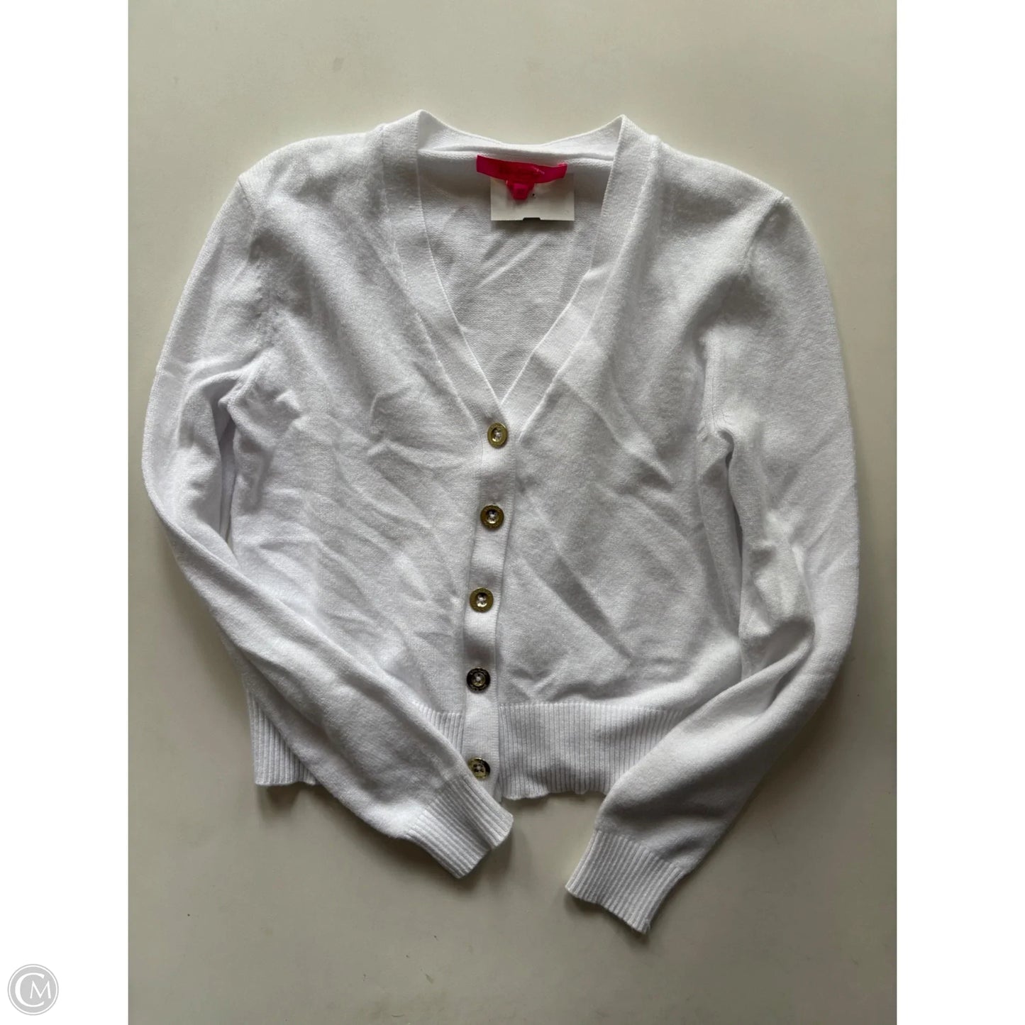 Sweater Cardigan Designer By Lilly Pulitzer In White, Size: Xs