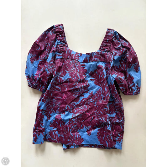 Top Short Sleeve Designer By Lilly Pulitzer In Blue, Size: 2