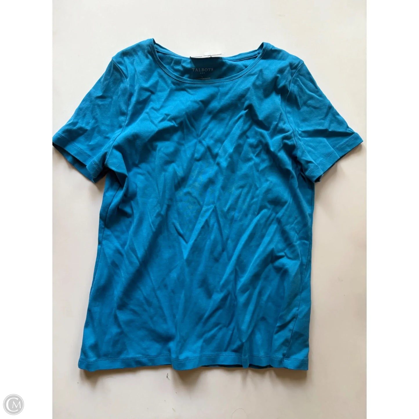 Top Short Sleeve By Talbots In Blue, Size: L