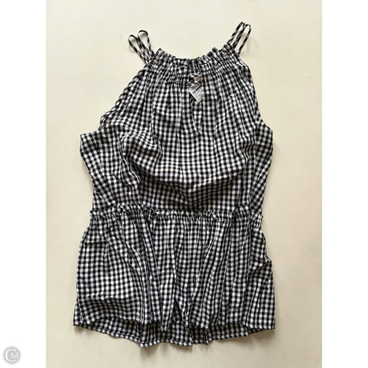 Top Sleeveless By Loft In Checkered Pattern, Size: S
