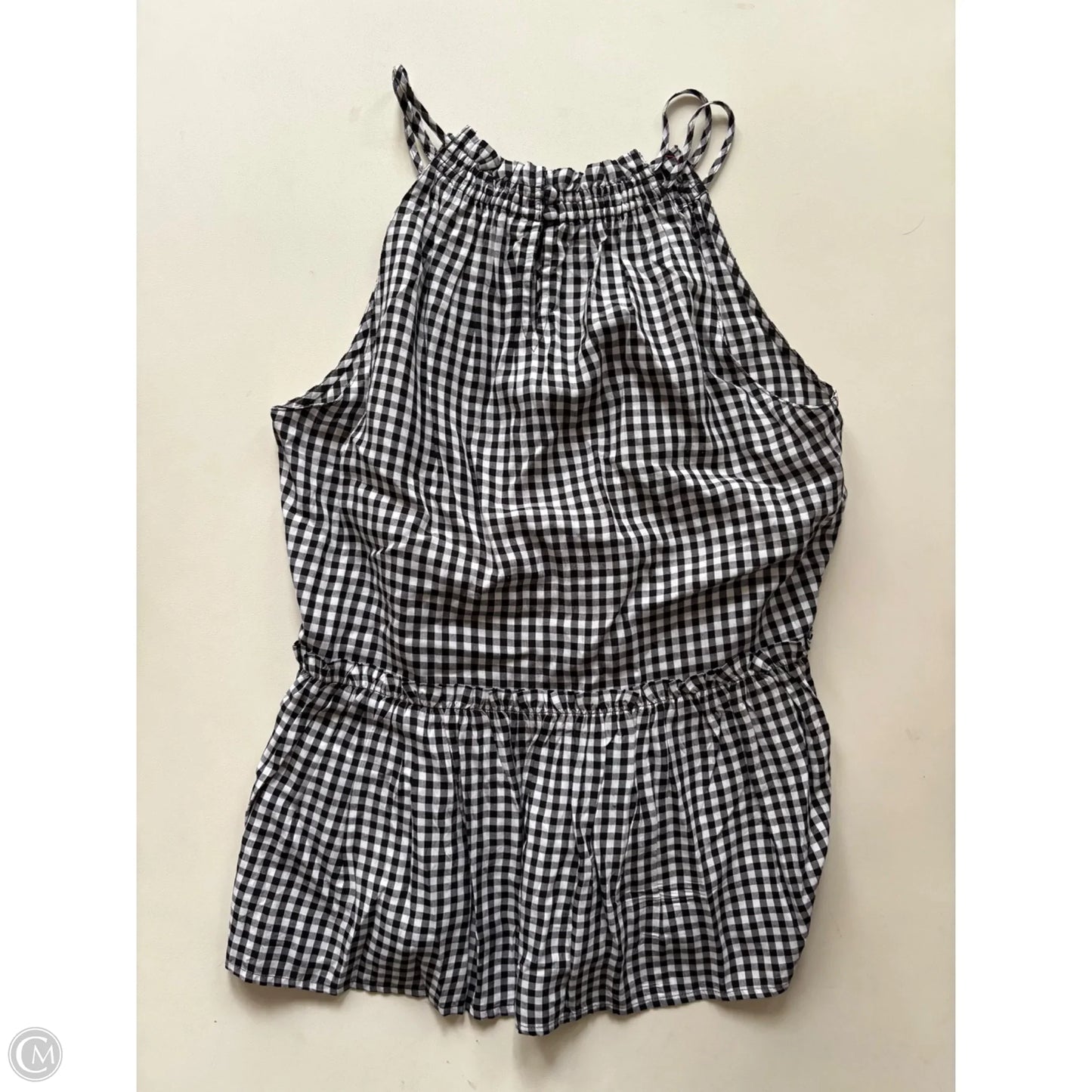 Top Sleeveless By Loft In Checkered Pattern, Size: S