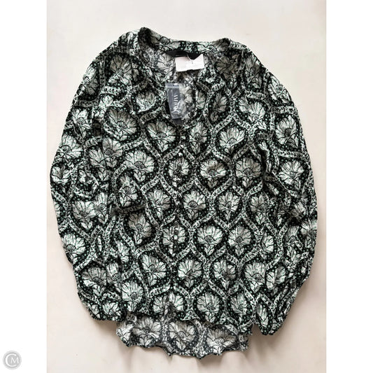 Blouse Long Sleeve By White House Black Market In Green, Size: Xs