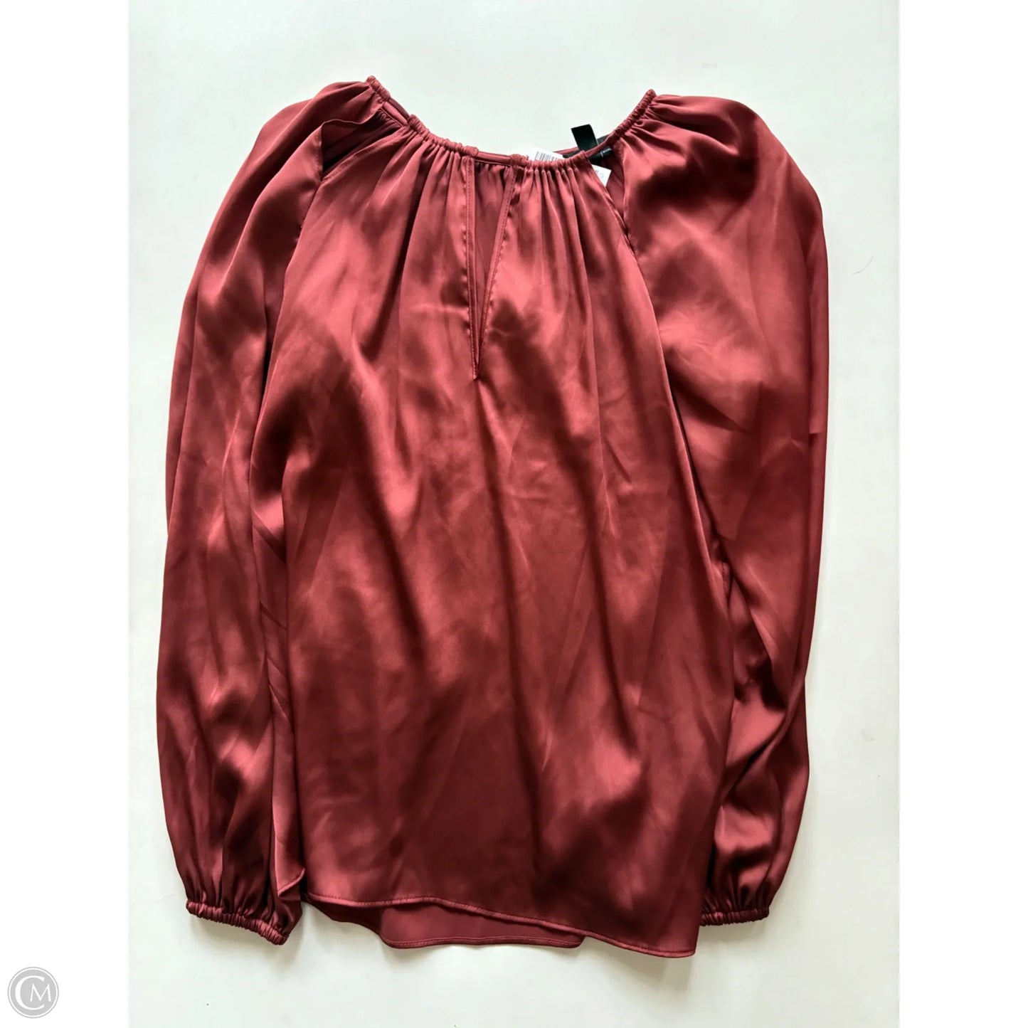 Blouse Long Sleeve By White House Black Market In Brown, Size: Xs