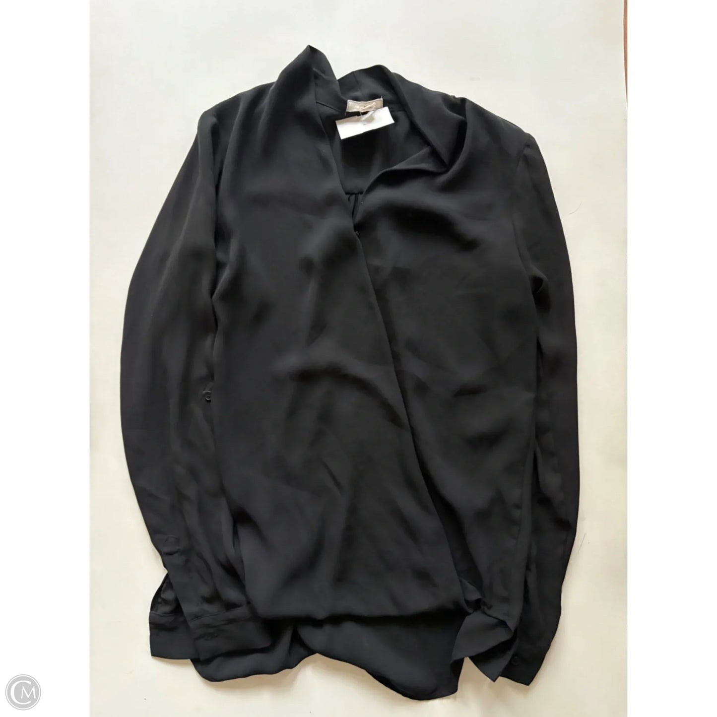 Blouse Long Sleeve By Pleione In Black, Size: Xs