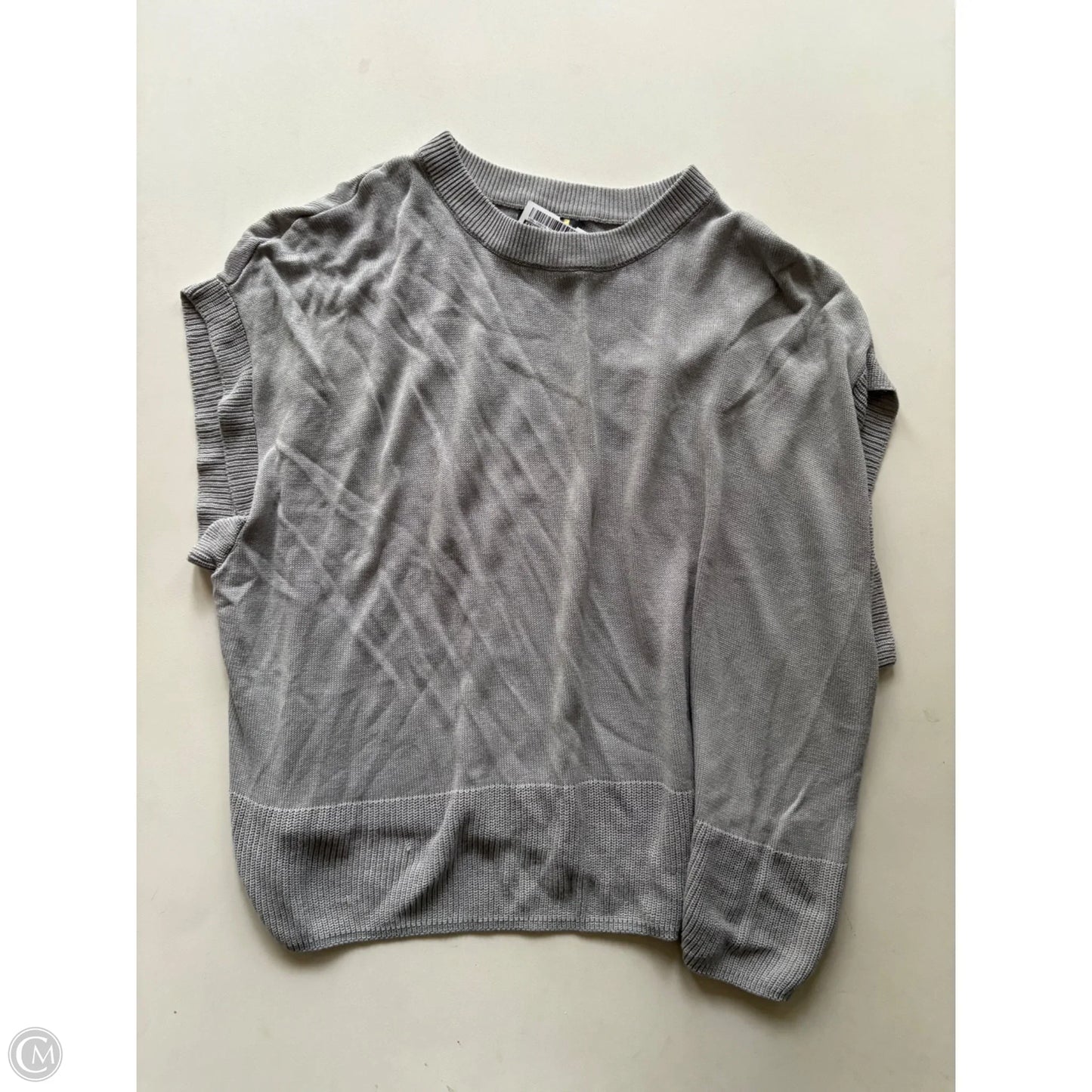 Sweater Short Sleeve By Vince Camuto In Grey, Size: Xs