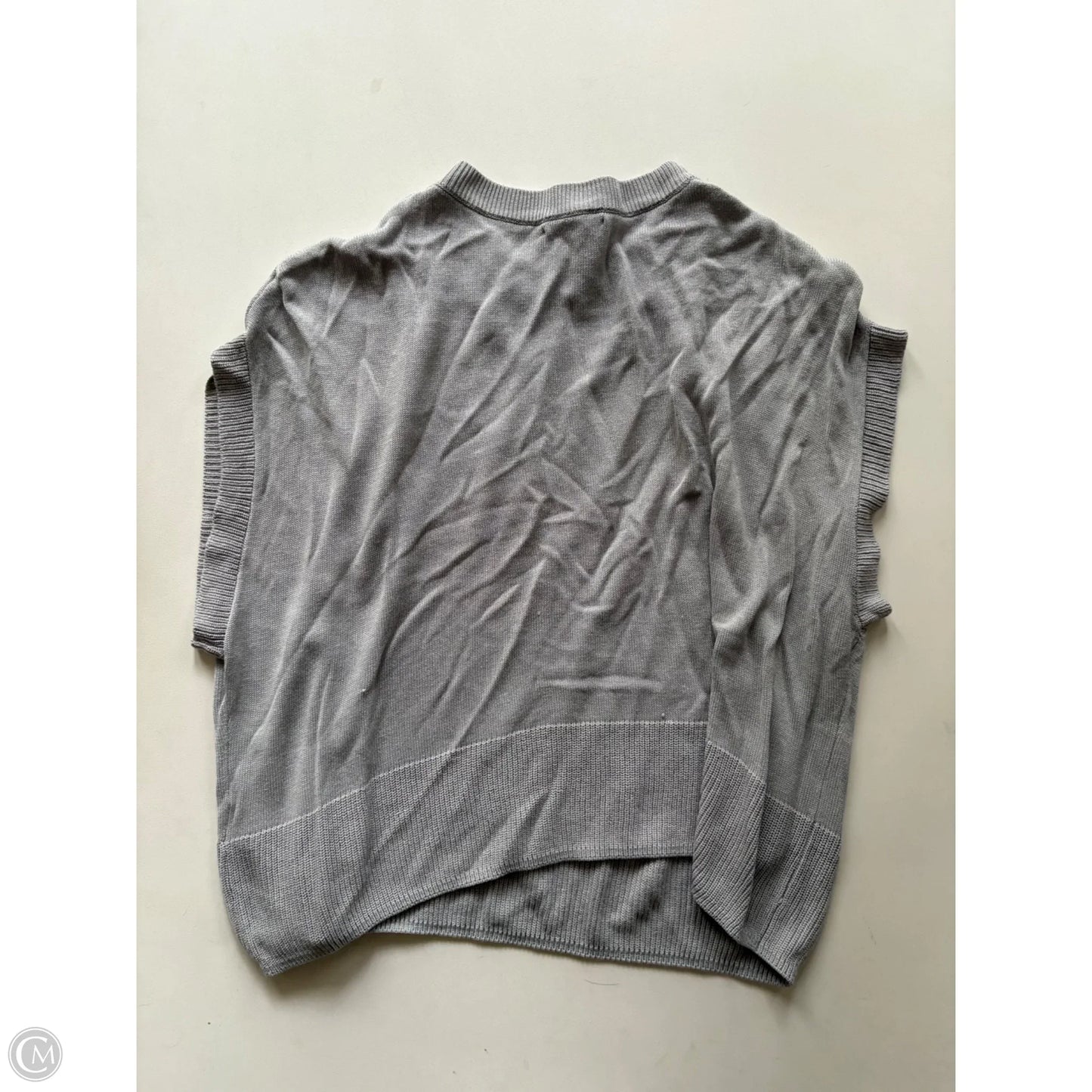 Sweater Short Sleeve By Vince Camuto In Grey, Size: Xs