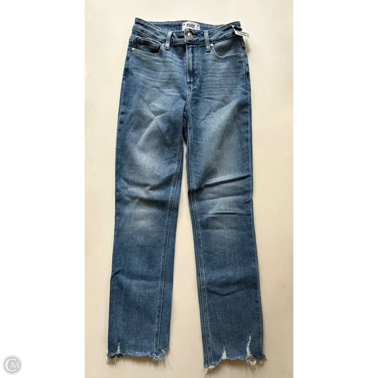 Jeans Straight By Paige In Blue, Size: 0