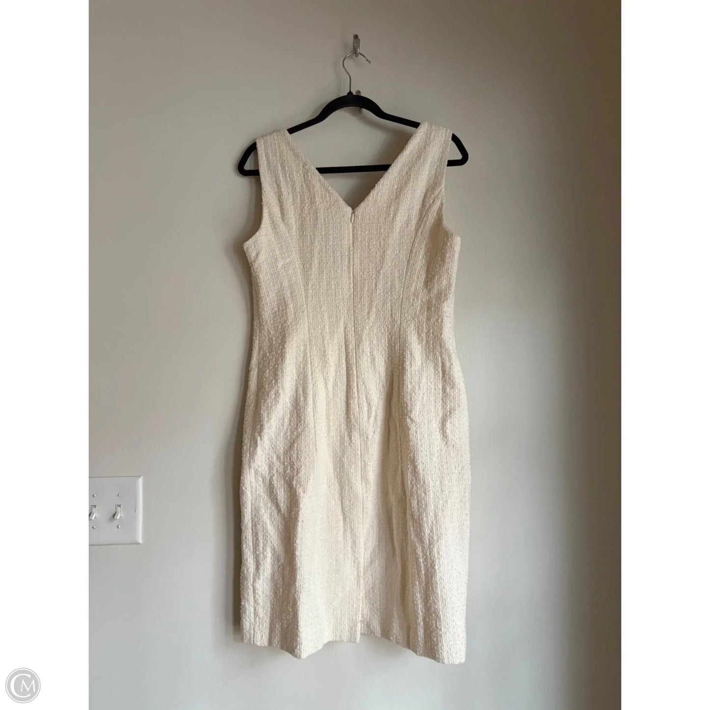 Dress Work By Anne Klein In Cream, Size: M
