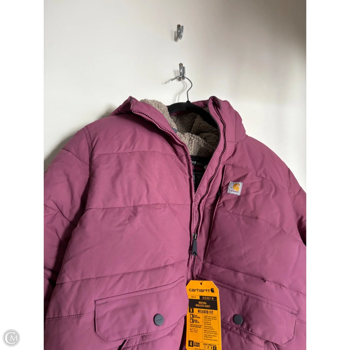 Coat Puffer & Quilted By Carhartt In Pink, Size: Xl