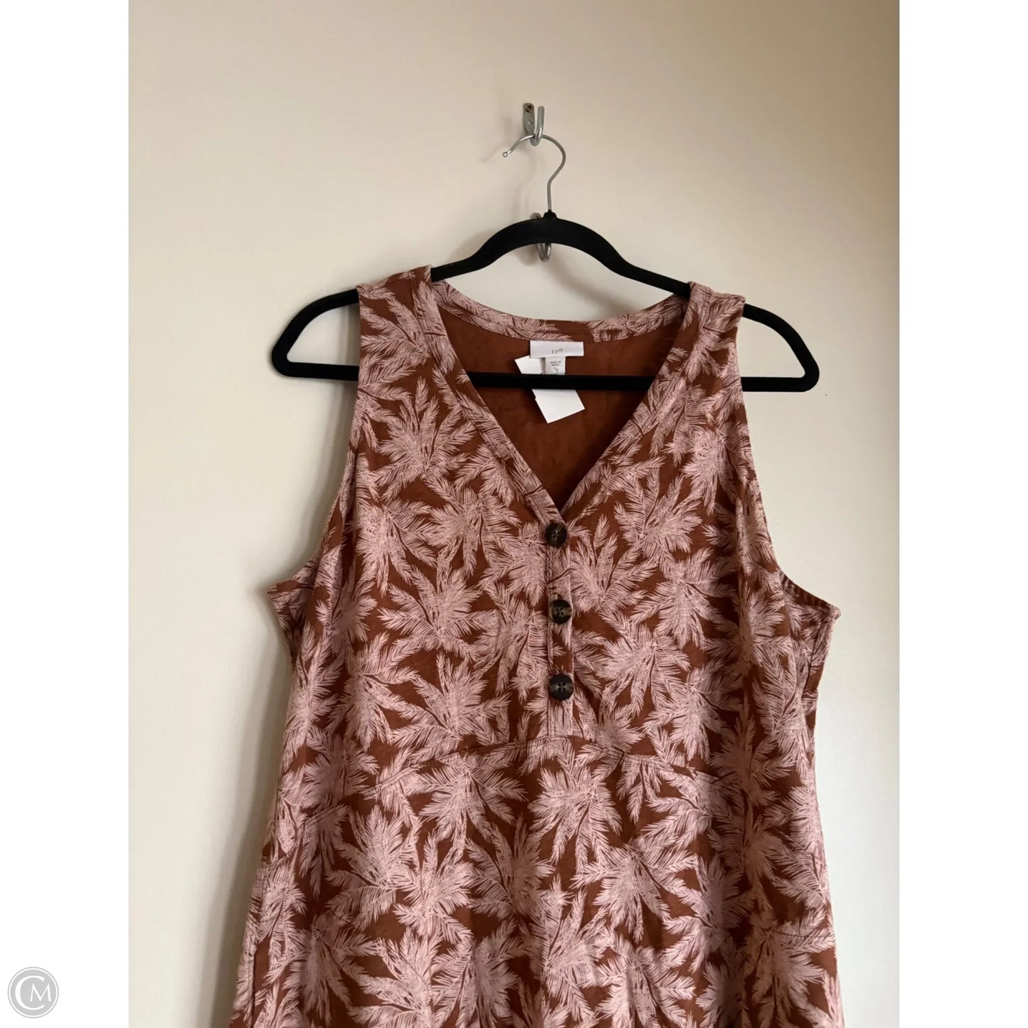 Dress Casual Midi By J. Jill In Brown, Size: L