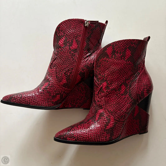 Boots Ankle Heels By Jessica Simpson In Red, Size: 6.5