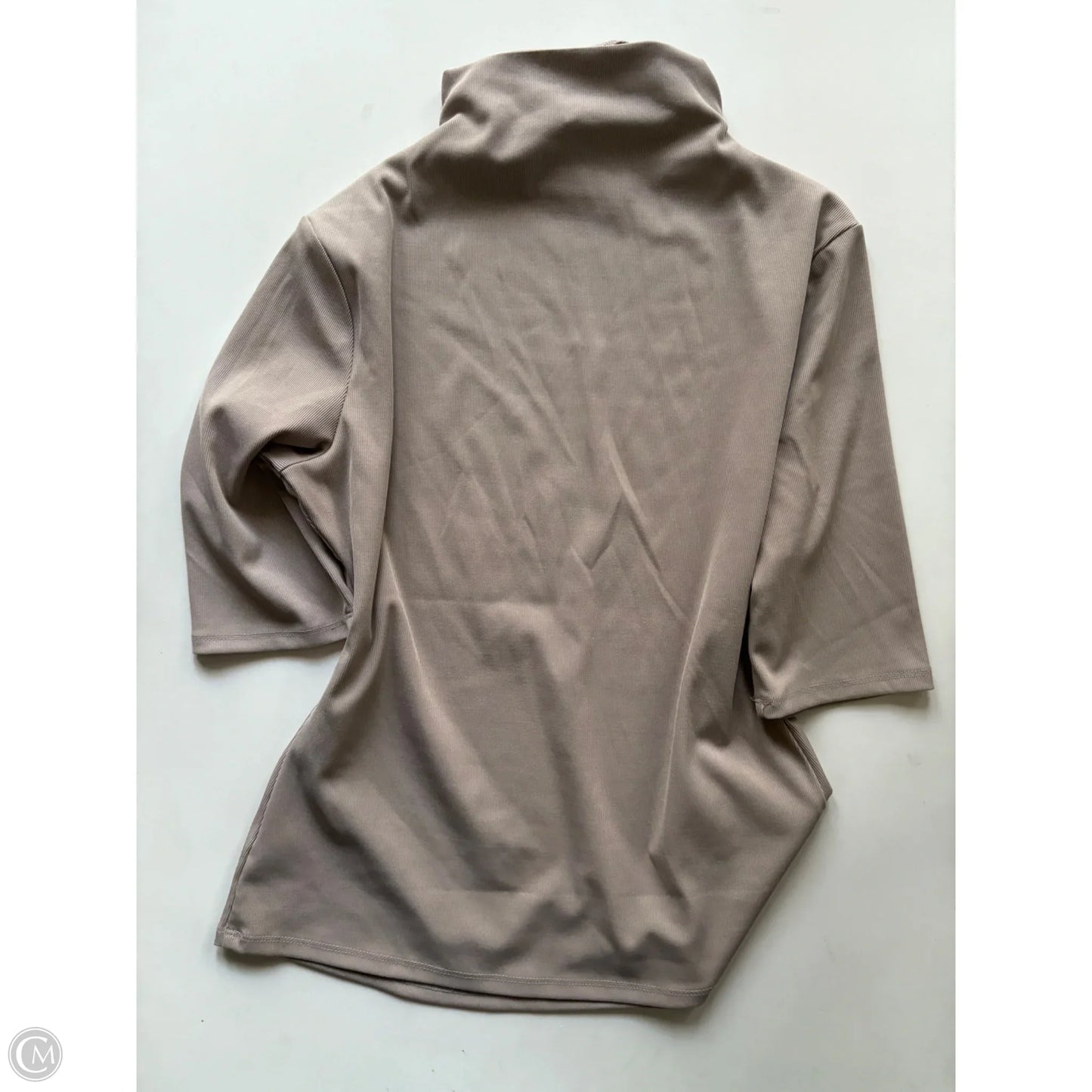 Top Short Sleeve By Worthington In Taupe, Size: S