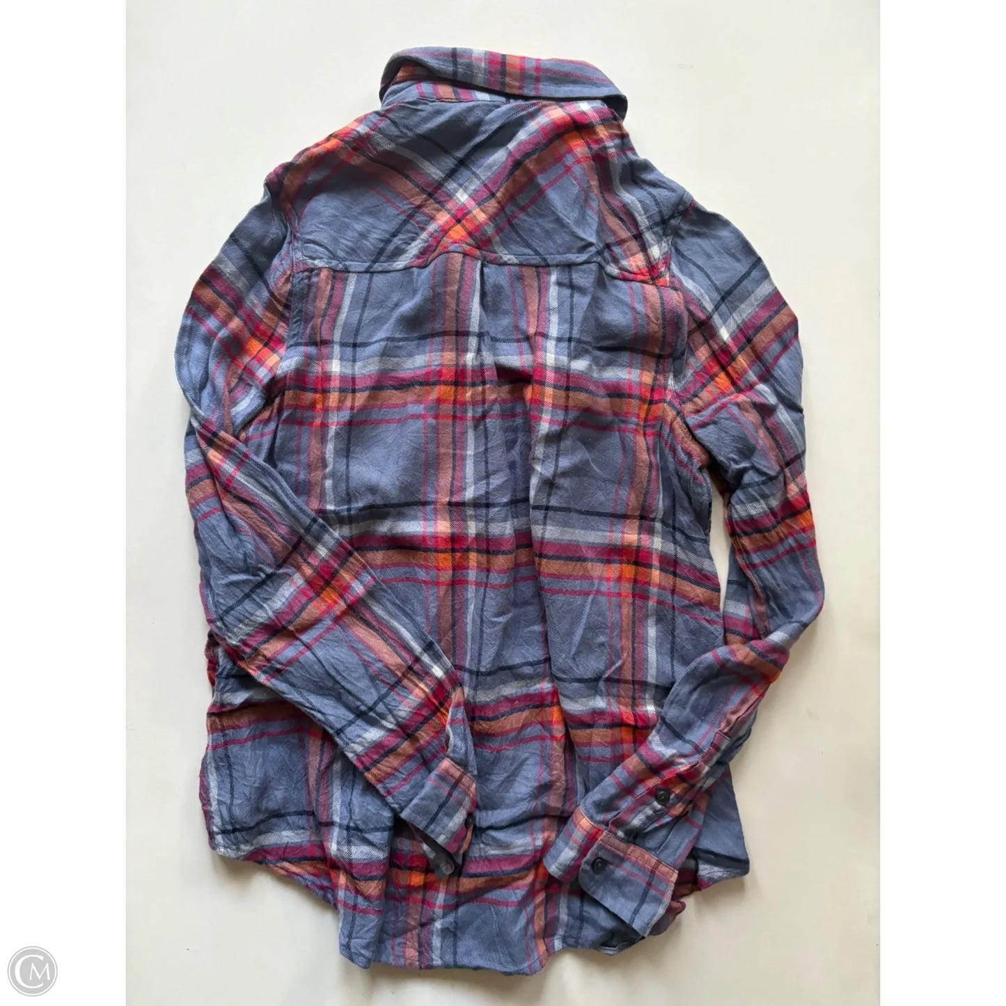 Top Long Sleeve By Lucky Brand In Plaid Pattern, Size: S