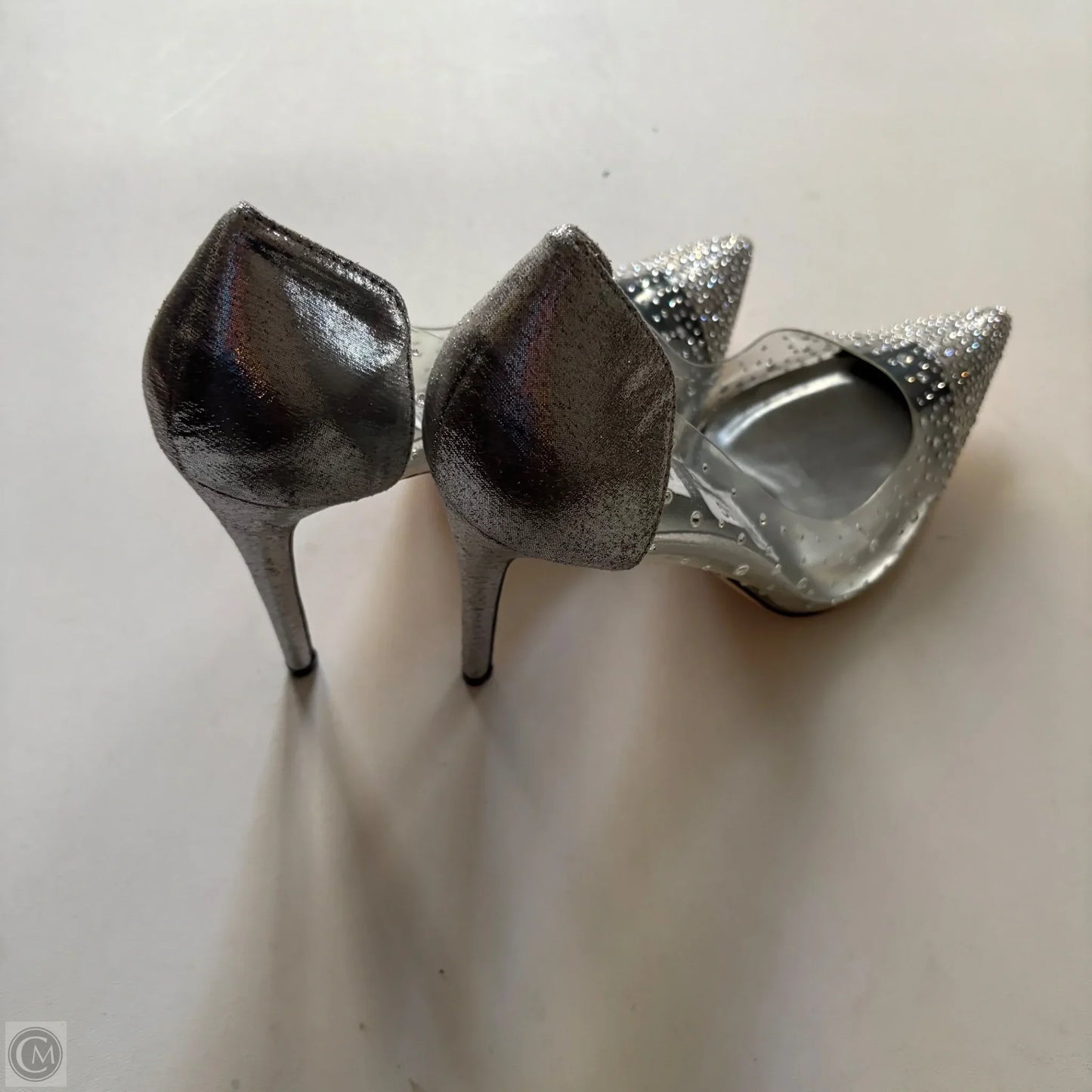 Shoes Heels Kitten By Steve Madden In Silver, Size: 9