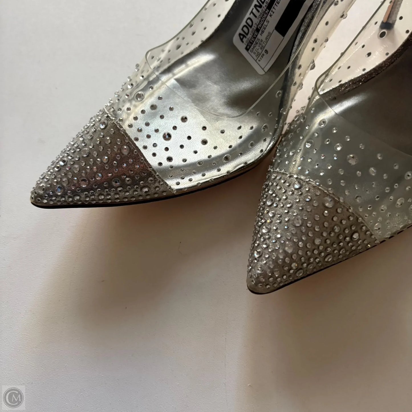 Shoes Heels Kitten By Steve Madden In Silver, Size: 9