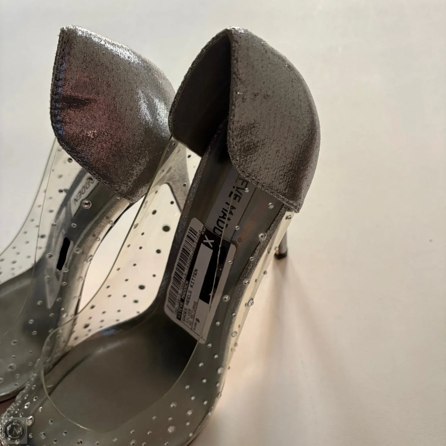 Shoes Heels Kitten By Steve Madden In Silver, Size: 9