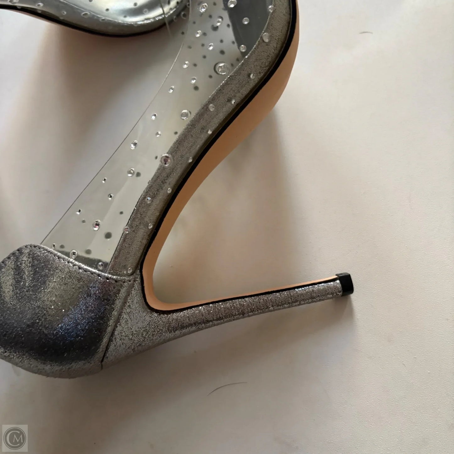 Shoes Heels Kitten By Steve Madden In Silver, Size: 9