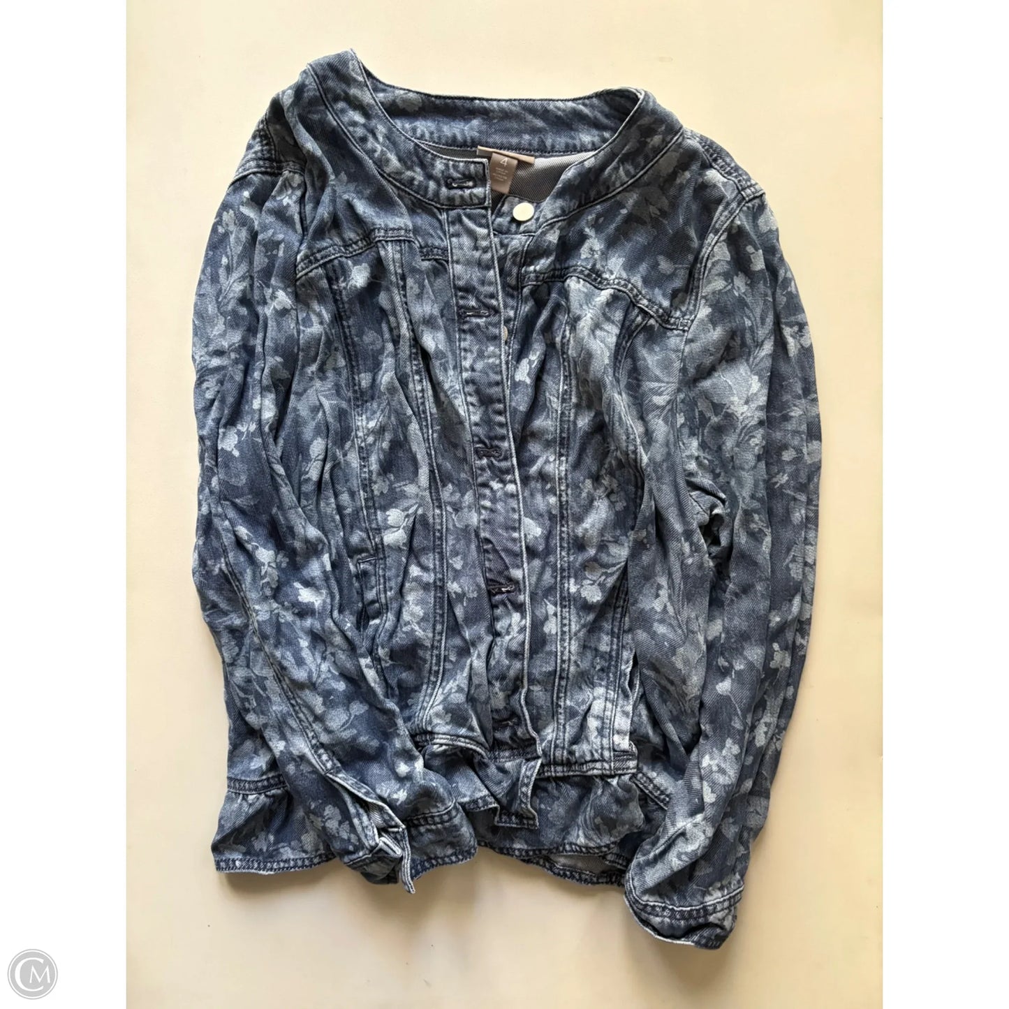 Jacket Denim By Chicos In Blue, Size: 2x