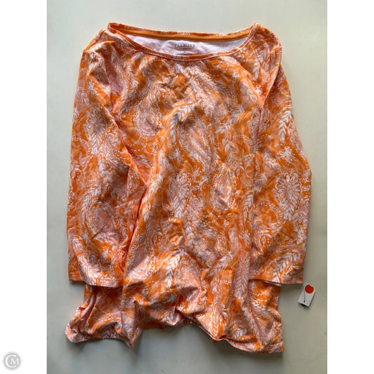 Top Long Sleeve By Talbots In Orange, Size: 2x