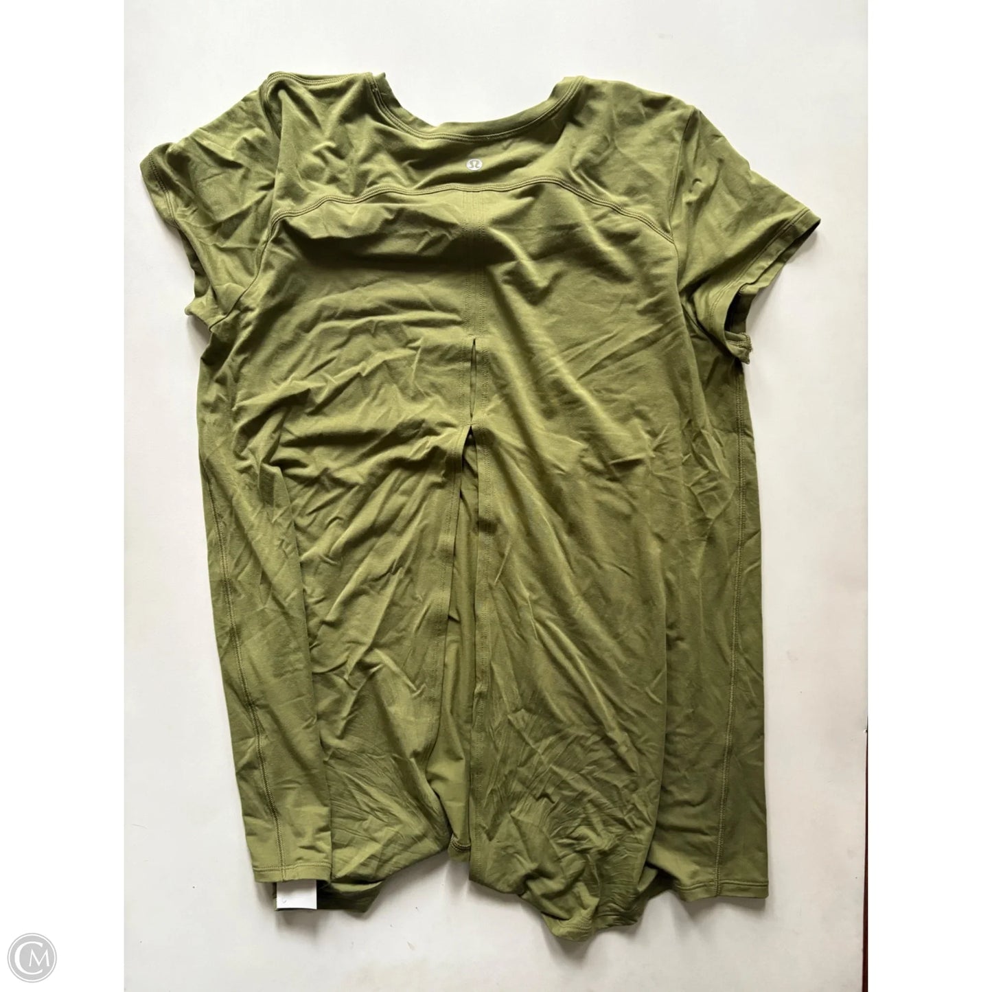 Athletic Top Short Sleeve By Lululemon In Green, Size: S
