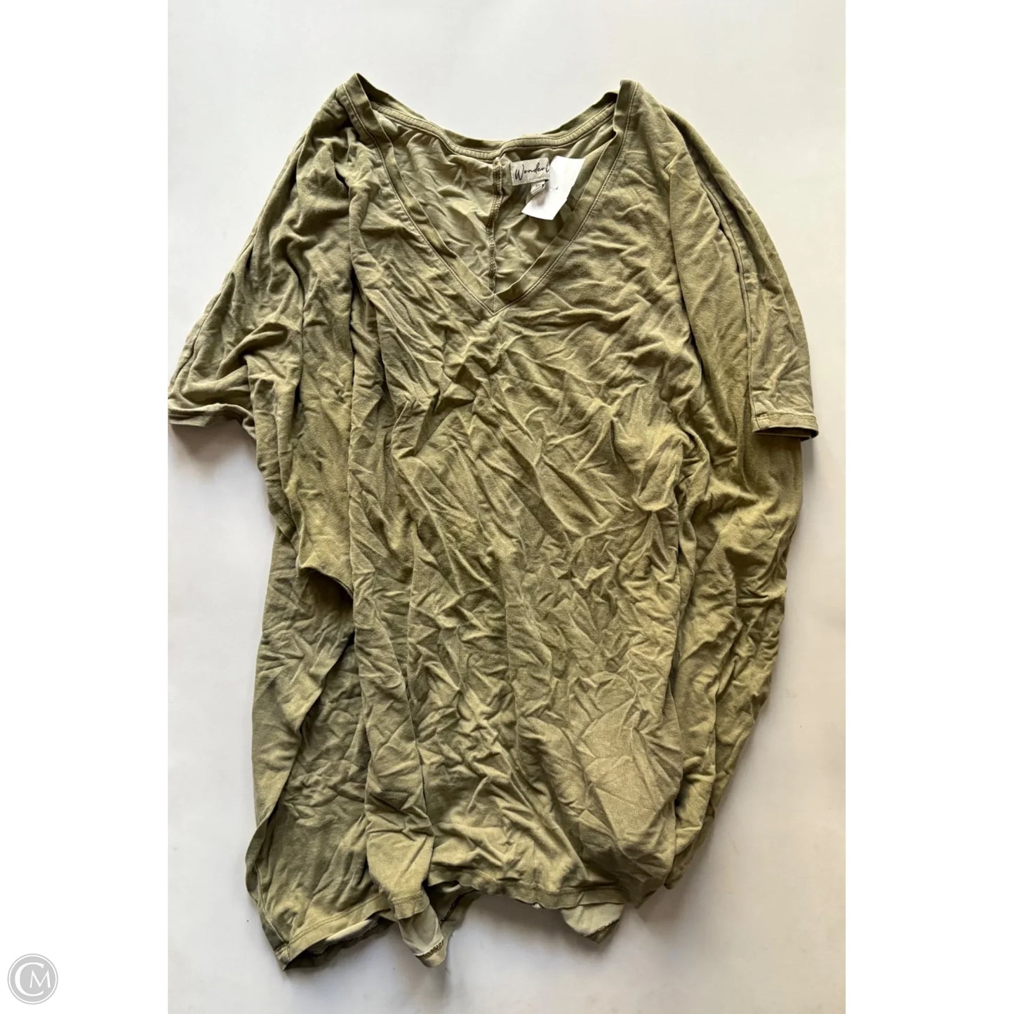 Top Short Sleeve By Wonderly In Green, Size: 3x