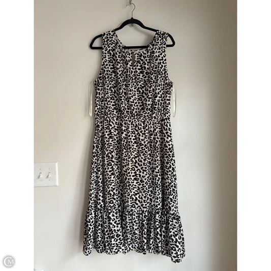 Dress Casual Midi By Talbots In Animal Print, Size: Xl