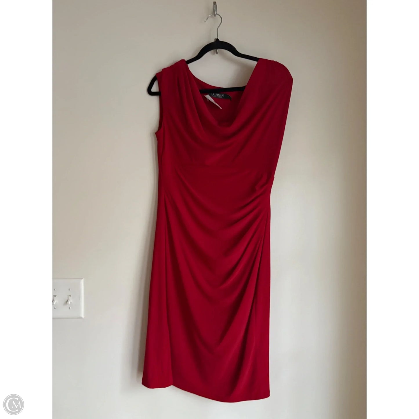 Dress Casual Midi By Ralph Lauren In Red, Size: L