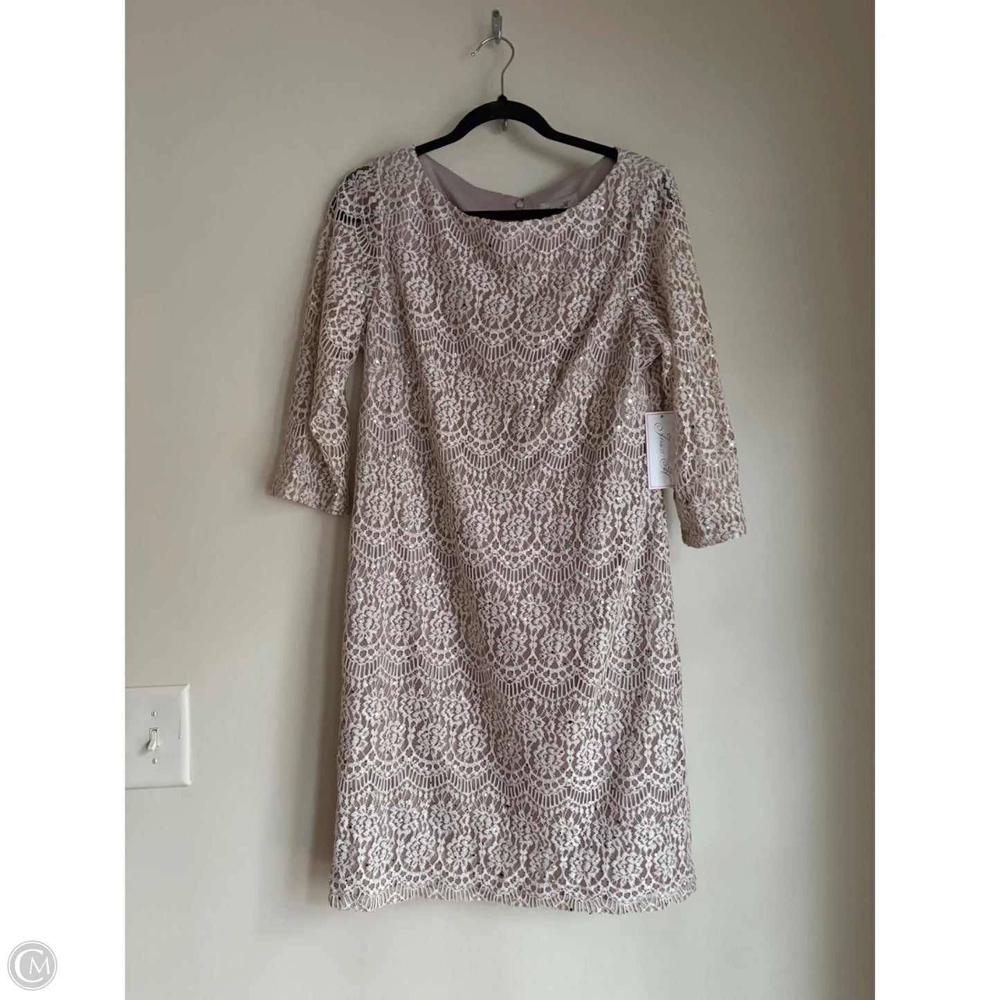 Dress Party Midi By Jessica Howard In Cream, Size: L