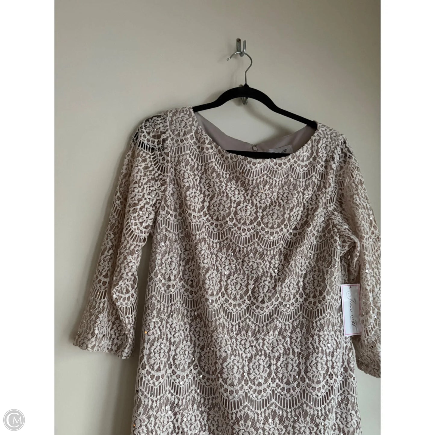 Dress Party Midi By Jessica Howard In Cream, Size: L