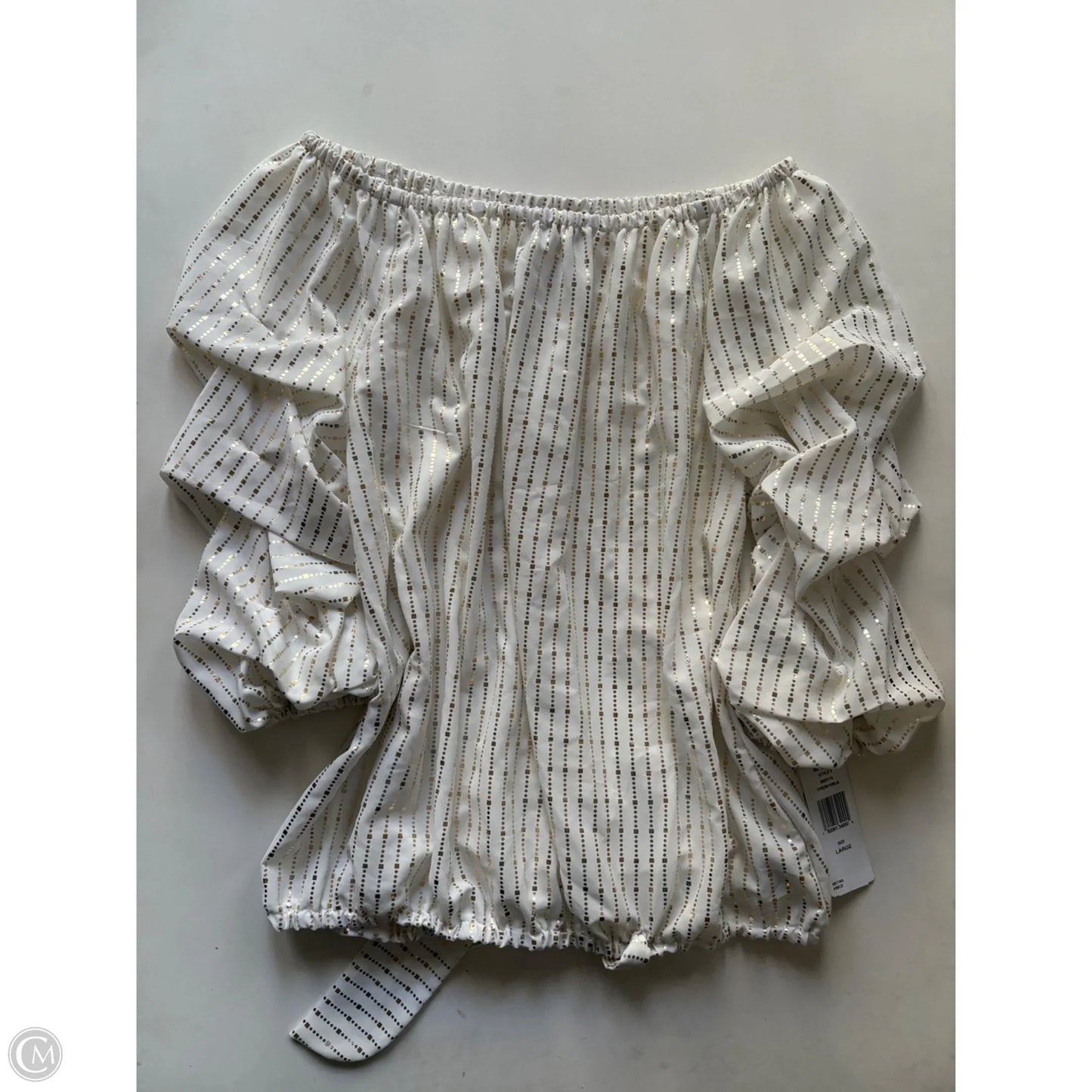 Blouse Long Sleeve By Msk In Gold, Size: L