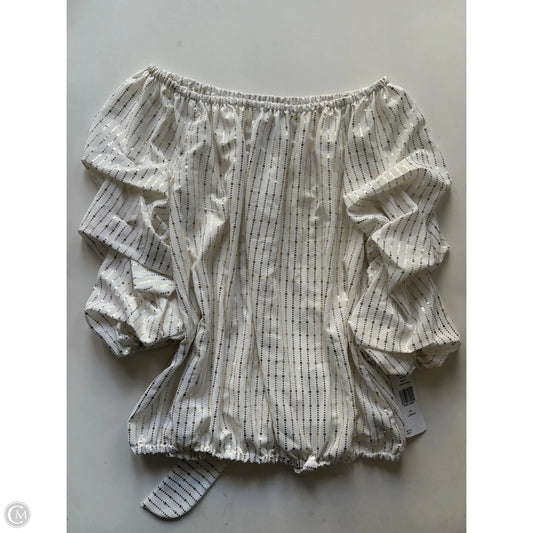 Blouse Long Sleeve By Msk In Gold, Size: L