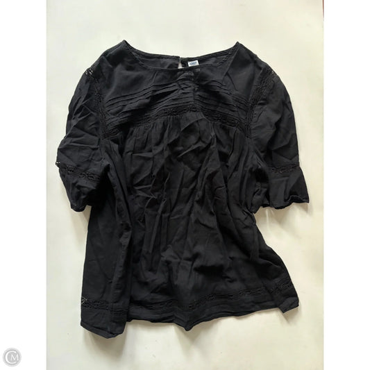 Top Short Sleeve By Old Navy In Black, Size: L