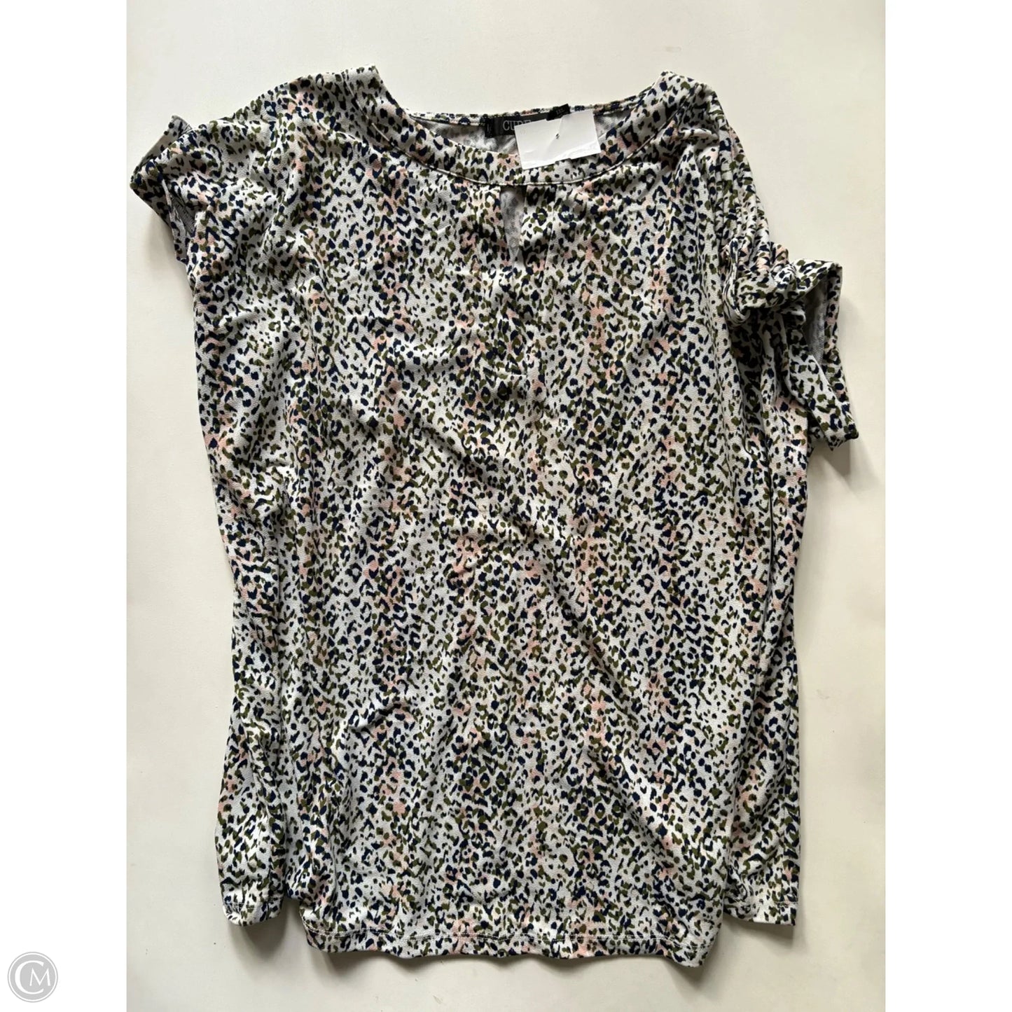 Top Short Sleeve By Cure In Animal Print, Size: 1x